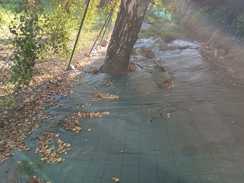 Pokládka geotextilie